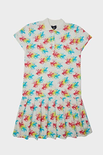Beverly Hills Polo Club Bg Store Kız Çocuk Desenli Elbise 23ss2bhg901