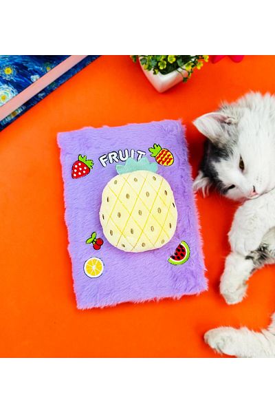 Gift Moda Cute Fruit Embossed Plush Notebook
