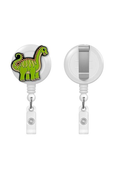 PABALAS Green Dinosaur Figured Yoyo Card Holder Collar Lanyard Holder