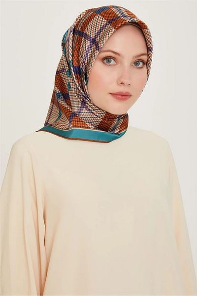 Armine 90X90 Multicolor Scarf Silk