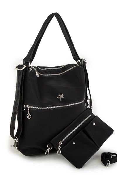 Nas Bag Black Buzzy - Rucsac și geantă de umăr cu design convertibil