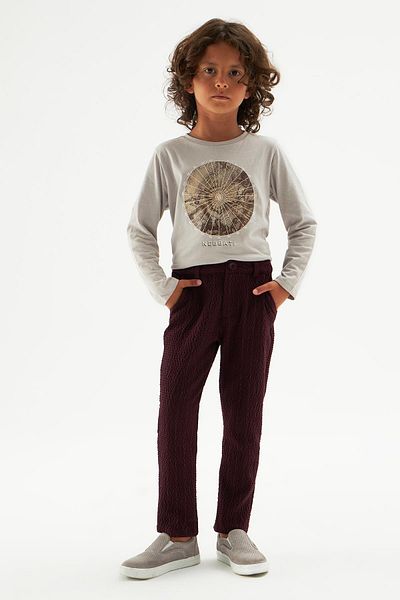 Nebbati Bg Store Jungen-Burgunderhose 22fw0nb3225