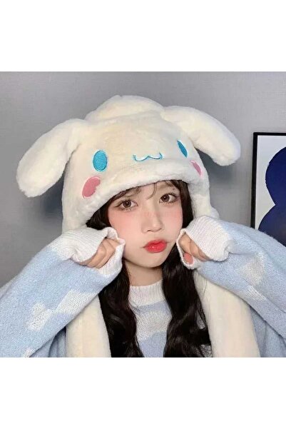 Meyra Accessories Sanrio Cinnamoroll Işıklı Kulakları Oynar Şapka Cinnamoroll Hediyeliik Rengarenk 1adt