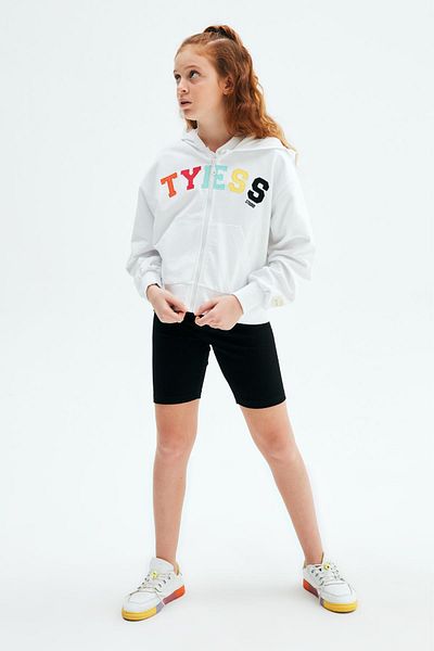 Tyess Bg Store Girl's White Tracksuit Top 23Psstj4415