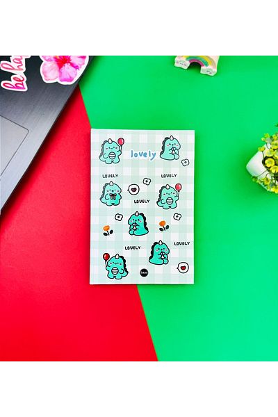 Gift Moda Dino Lovely Kawai - Caiet cu design elastic