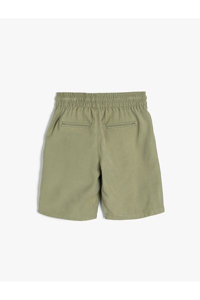 Koton Basic Viscose Shorts with Tie Waist and Pockets