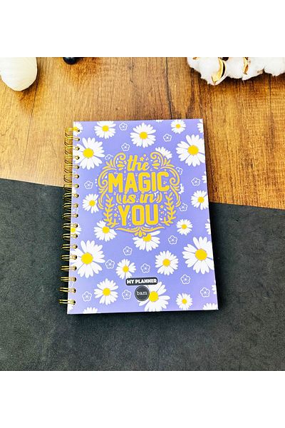 Gift Moda Agenda vorbitoare cu design violet margaretă