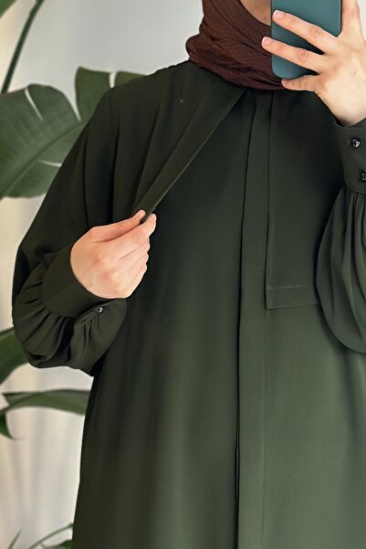 ANDE Rüzgarlıklı Ferace- Zümrüt yeşil