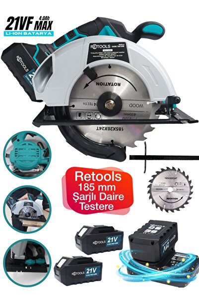 RETOOLS 185 MM ŞARJLI DAİRE TESTERE 4 A.H MAVİ