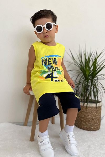 Breeze Boy's Shorts Set Printed 1-4 Years, Pistachio Green