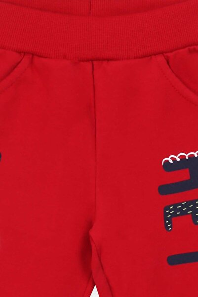 Breeze Baby Boy Sweatpants Printed with Pockets 9 Months-3 Years, Red