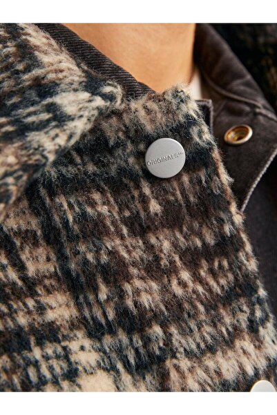 Jack & Jones JORONTARIO JACKET Πολύχρωμο καρό ανδρικό σακάκι με διπλή τσέπη με καπάκι