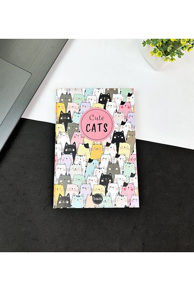 Gift Moda دفتر ملاحظات مطاطي بتصميم قطة لطيفة