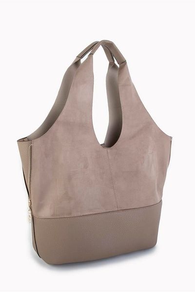 Nas Bag Γυναικεία Τσάντα ώμου Suede - Mink