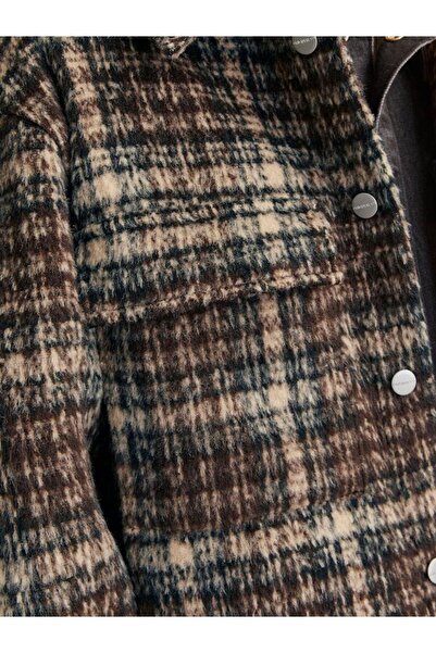 Jack & Jones JORONTARIO JACKET Πολύχρωμο καρό ανδρικό σακάκι με διπλή τσέπη με καπάκι