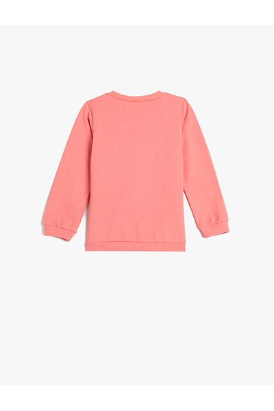 Koton Sweatshirt Raised Dog Printed Cotton