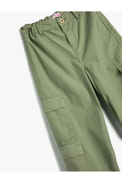 Koton Jogger Cargo Pants Cotton Tie Waist Pocket
