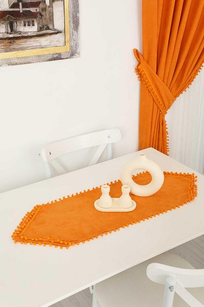 Aisha's Design Runner with Pompom 90X30 Cm,R-78K