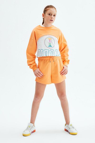 Tyess Bg Store - Оранжев суичър за момиче 23Psstj4405