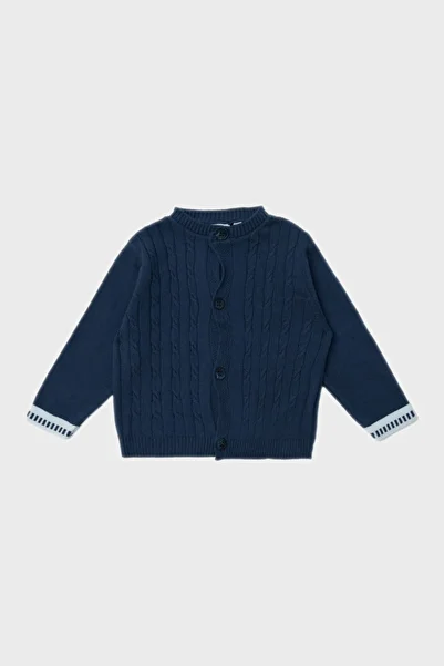 Layette Bg Store Baby Boy Navy Blue Cardigan 23Ss0Lt8705
