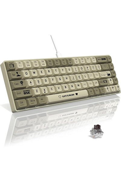 Sarftech AK680 Yeşil %60 Yazılım Uygulamalı Hot-Swap Kablolu Gaming Oyuncu Kl...