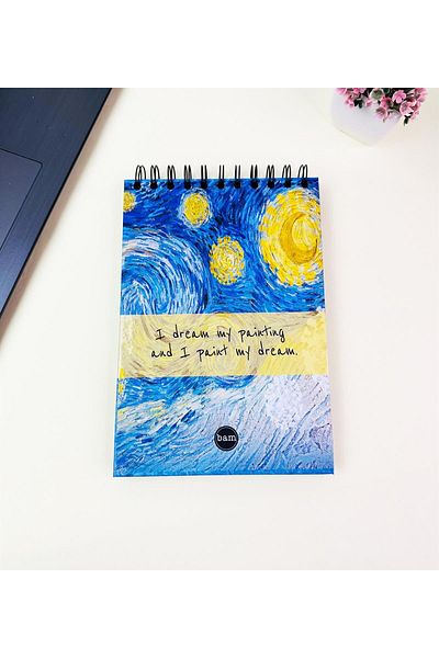 Gift Moda 21x14cm Top Spiral Sketch Book - Sketchbook - Μαύρη σελίδα - 260 gr - 56 φύλλα