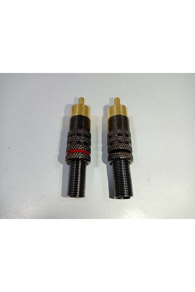For-X Rca Konnektör 2 Adet Fuse - XAFS-2 Erkek Rca Jak - Kaliteli Rca Fiş Erkek -2 Adet - Rca
