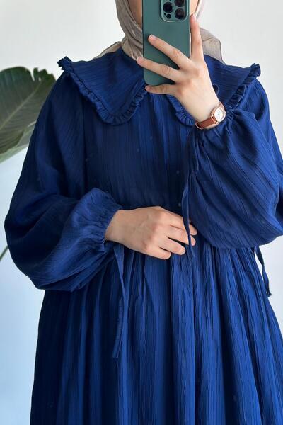 ANDE Gülbeşeker Elbise- Lacivert