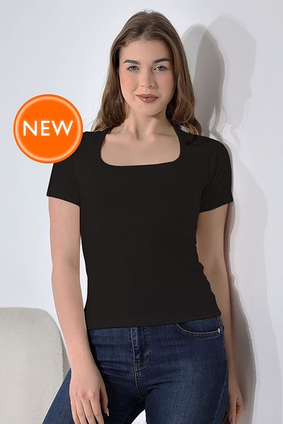 Şiir Salopetă cu mâneci raglan cu textura moale pentru femei, cu decolteu în U, elastică, tricotată jacquard, top și bluză de bază