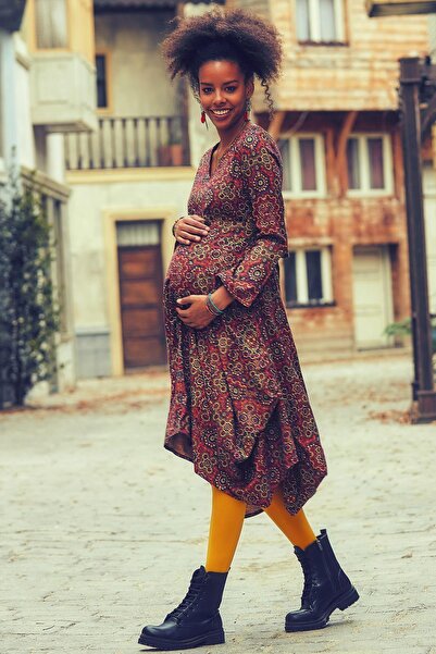 Los banditos V-подібний виріз, спідниця з балонами, сукня для вагітних