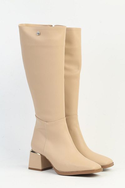 Pierre Cardin Beige Women's Boots - Pc-54009 Model