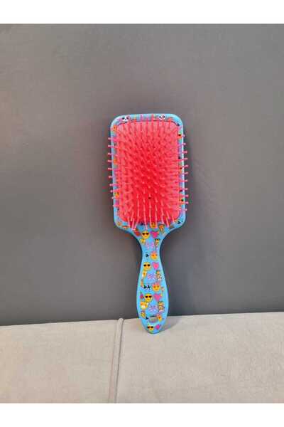 Lider MAGNESİA Amnesia Leader - Emoji Patterned Blue Hair Brush