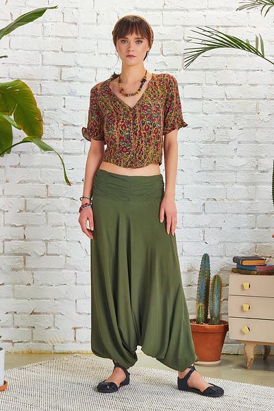 Los banditos Drape Detail Elastic Waist Shalwar Trousers