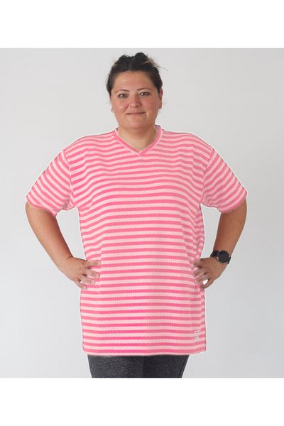 rood Μπλουζάκι Unisex Plus Size V-Neck