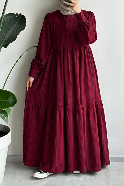 ANDE Mihrişah Elbise- Bordo