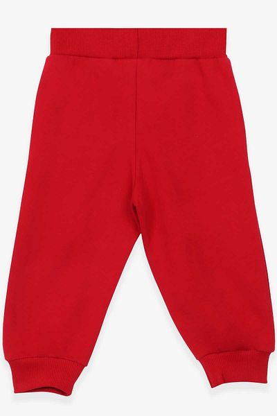Breeze Baby Boy Sweatpants Printed with Pockets 9 Months-3 Years, Red