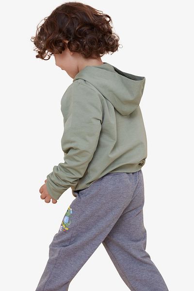 Breeze Girls & Boys Boys Tracksuit Set Zippered Skateboarder Crocodile Printed 1.5-5 Years, Khaki Green
