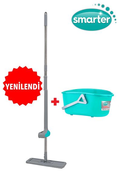 SMARTER Easy Tablet Mop Green Practical Cleaning Bucket Microfiber Mop Cleaning Set