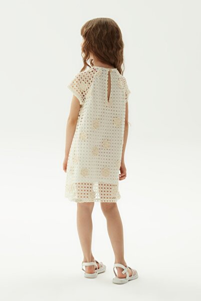 Tyess Bg Store Girls' Ecru Dress