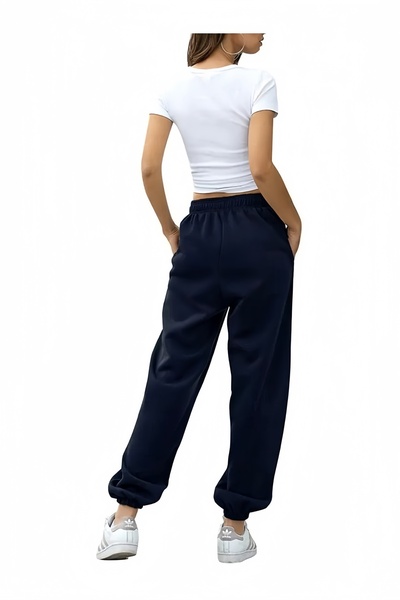 coder Μπλε Navy Oversize αθλητική φόρμα με ελαστικά πόδια