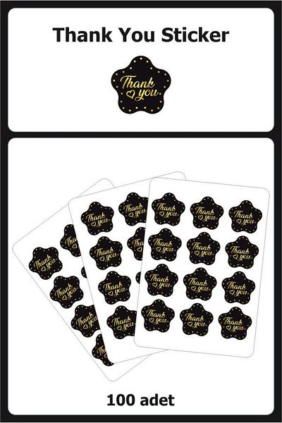 Lizpo Decor Thank You Sticker Label 2