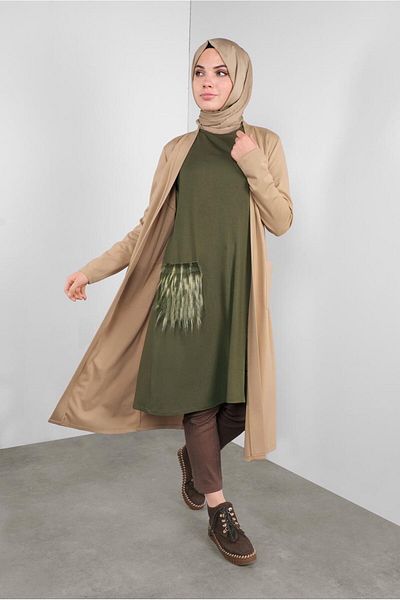 Alvina Pocketed Fur Tunic 41238