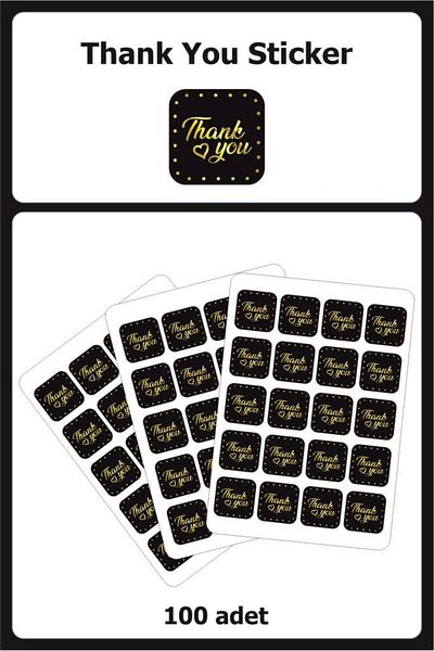 Lizpo Decor Thank You Sticker Label 5