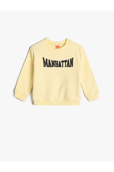 Koton Sweatshirt Manhattan mit Aufdruck, langärmelig, Rundhalsausschnitt, Baumwolle