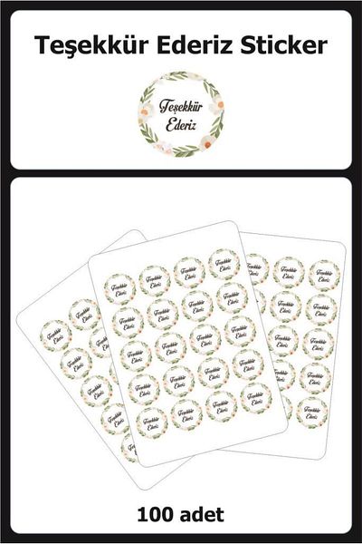 Lizpo Decor Thank You Sticker Label 12