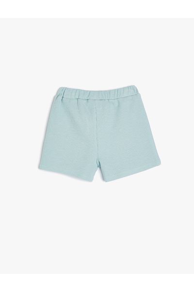 Koton Basic Shorts Elastic Waist Textured Cotton