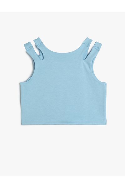 Koton Crop Athlete Doppelgurt Baumwolle
