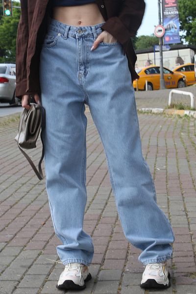 Madmext Mad Girls Light Blue Palazzo Jean Mg1151