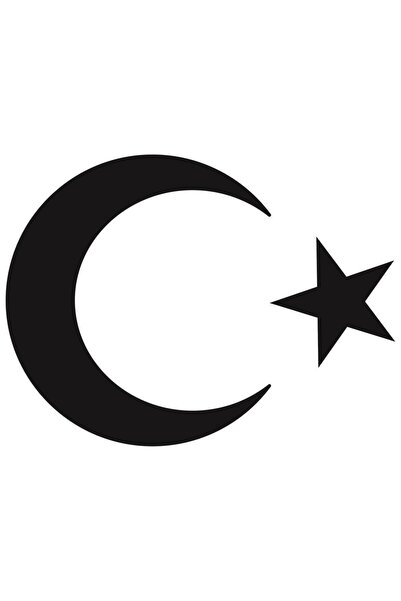 Lizpo Decor العلم التركي، ملصق سيارة على شكل نجمة القمر باللون الأسود مقاس 20...