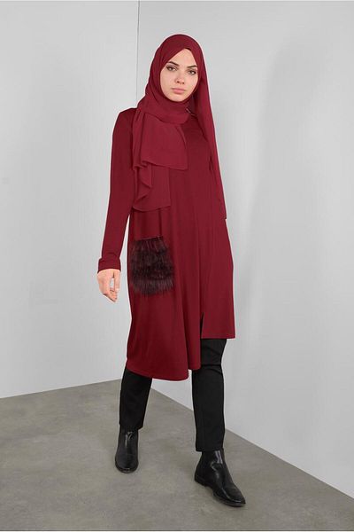 Alvina Pocketed Fur Tunic 41238